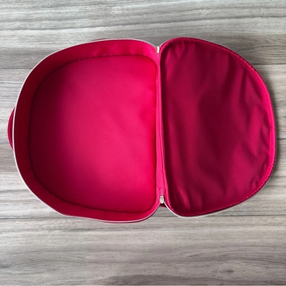 NWOT Estee Lauder Holiday Red Polka Dot Cosmetic Make Up Toiletry Train Bag